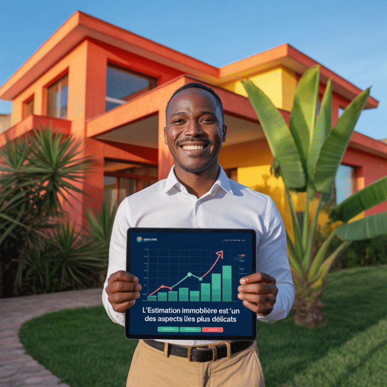 l'image montre un expert en évaluation immobilière tenant un tableau.