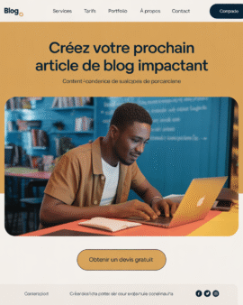 Rédaction d'articles de blog ponctuel